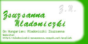zsuzsanna mladoniczki business card
